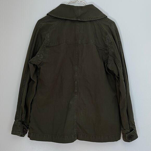 Banana Republic Essential Cargo Jacket Camo Green Women's S NO BELT Safari Army - Picture 3 of 13